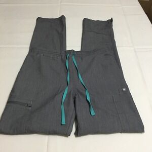 Figs Yola Skinny Scrub Pants Women Small Tall Gray High Waisted TW2000T
